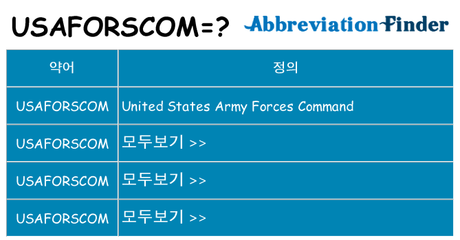 usaforscom 대 한 무엇을 서가