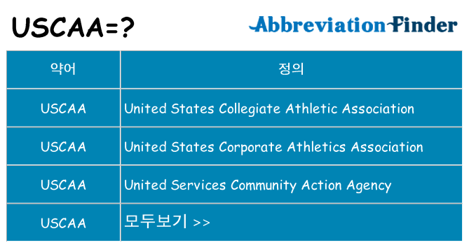 uscaa 대 한 무엇을 서가