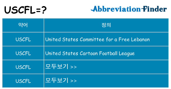 uscfl 대 한 무엇을 서가