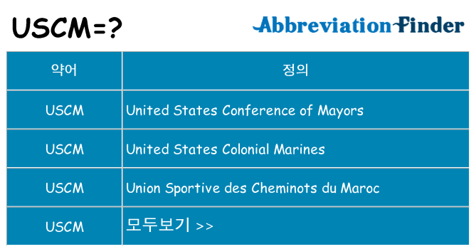 uscm 대 한 무엇을 서가
