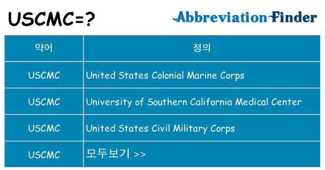 uscmc 대 한 무엇을 서가
