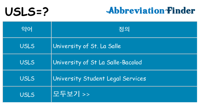 usls 대 한 무엇을 서가
