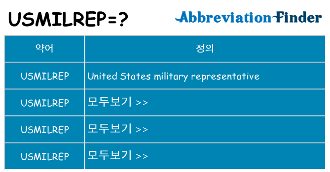 usmilrep 대 한 무엇을 서가
