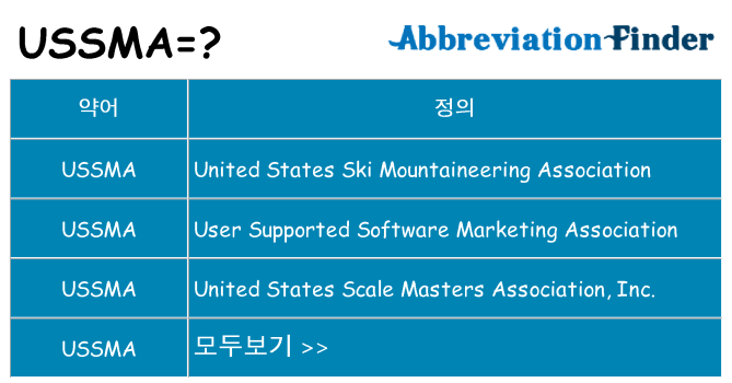 ussma 대 한 무엇을 서가