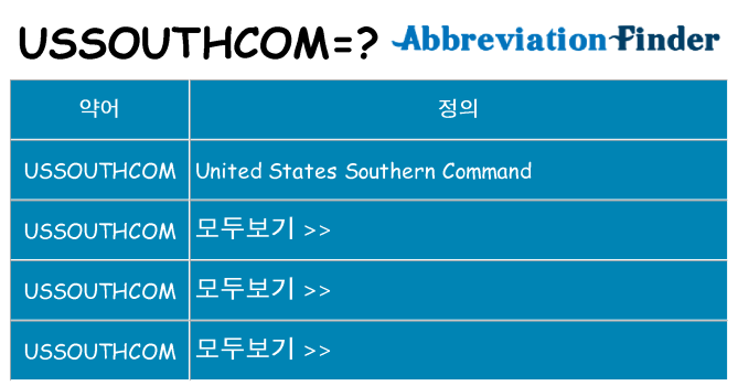 ussouthcom 대 한 무엇을 서가