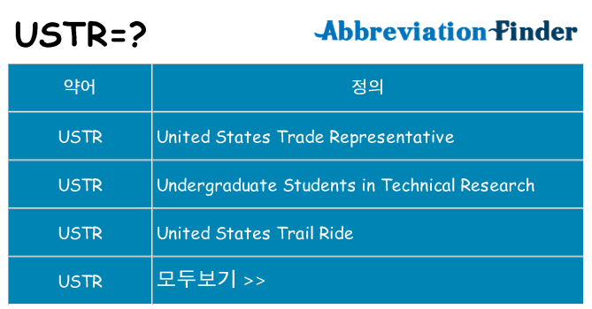 ustr 대 한 무엇을 서가
