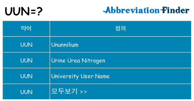 uun 대 한 무엇을 서가