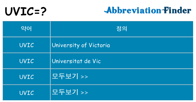 uvic 대 한 무엇을 서가