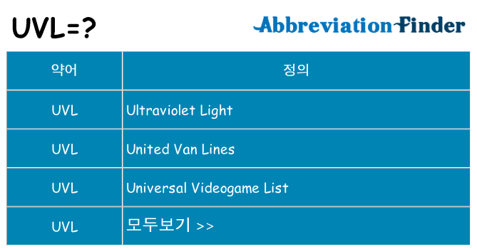 uvl 대 한 무엇을 서가