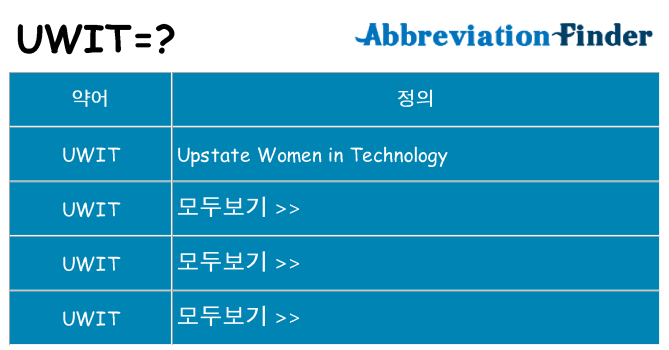 uwit 대 한 무엇을 서가