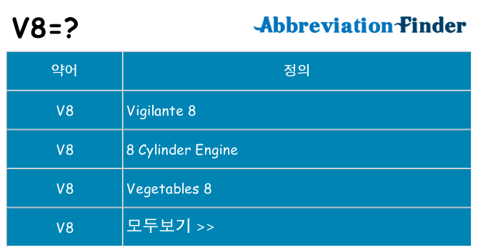 v8 대 한 무엇을 서가