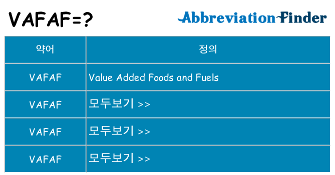 vafaf 대 한 무엇을 서가