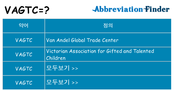 vagtc 대 한 무엇을 서가