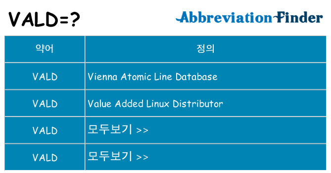 vald 대 한 무엇을 서가