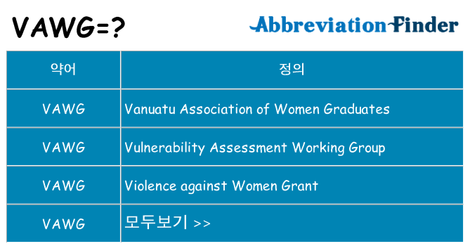 vawg 대 한 무엇을 서가