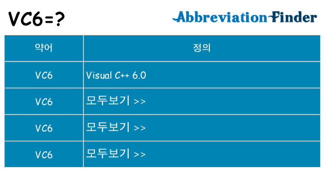 vc6 대 한 무엇을 서가