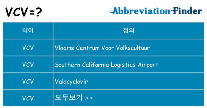 vcv 대 한 무엇을 서가