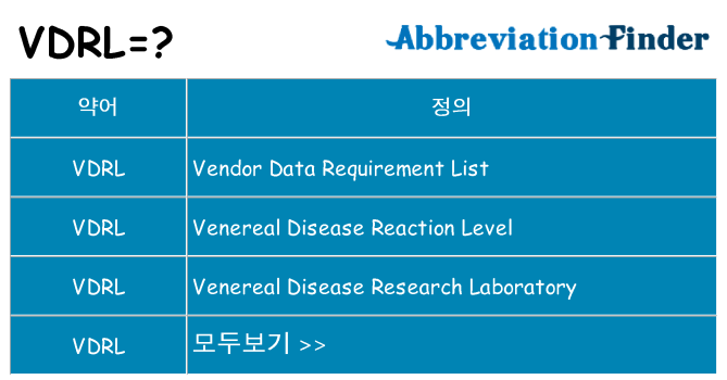vdrl 대 한 무엇을 서가