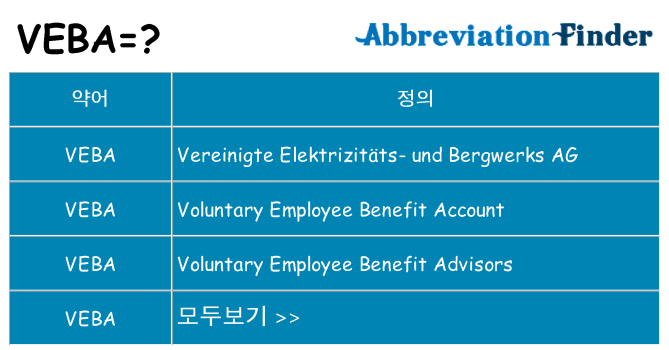 veba 대 한 무엇을 서가