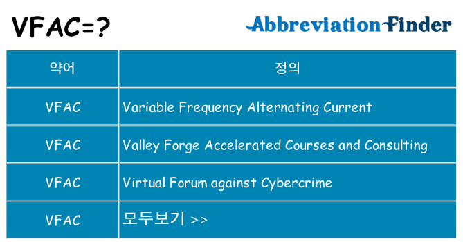 vfac 대 한 무엇을 서가