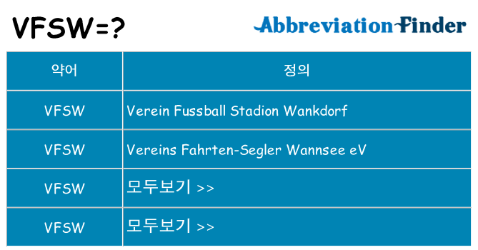 vfsw 대 한 무엇을 서가