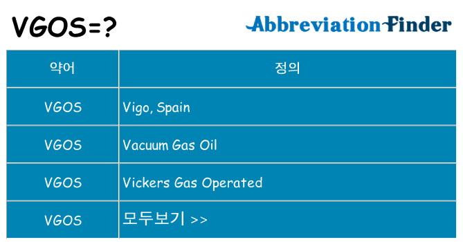 vgos 대 한 무엇을 서가