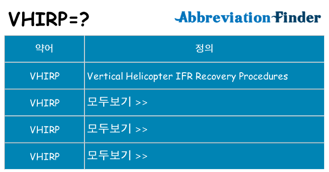 vhirp 대 한 무엇을 서가