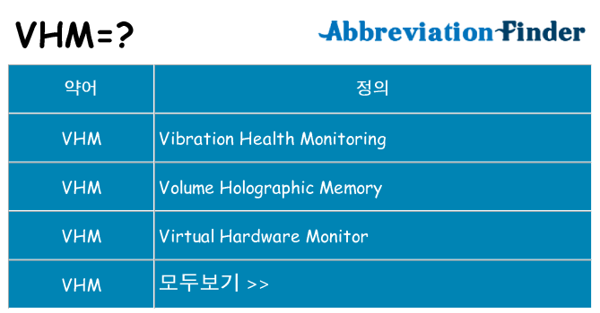 vhm 대 한 무엇을 서가