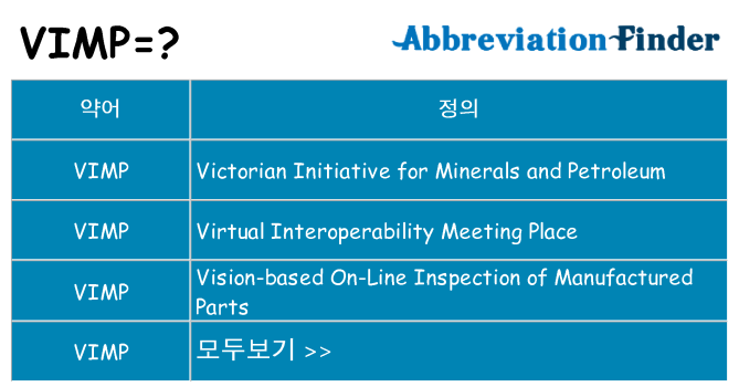 vimp 대 한 무엇을 서가