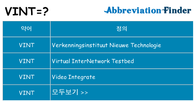 vint 대 한 무엇을 서가