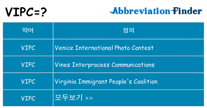 vipc 대 한 무엇을 서가