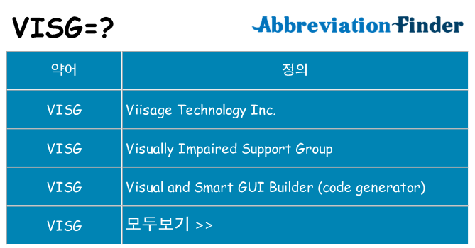 visg 대 한 무엇을 서가