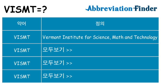 vismt 대 한 무엇을 서가