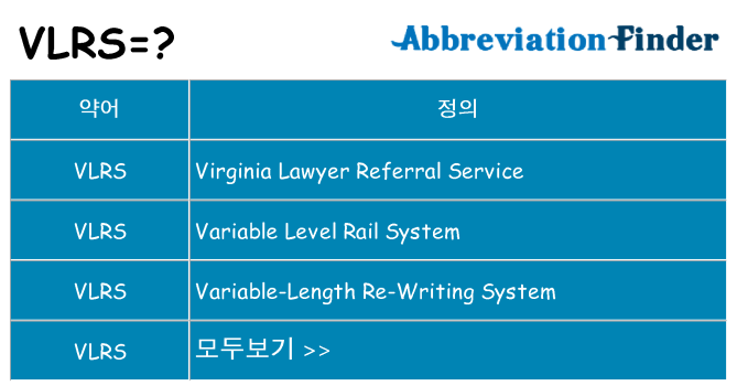 vlrs 대 한 무엇을 서가