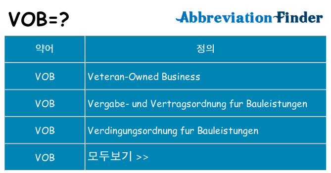 vob 대 한 무엇을 서가
