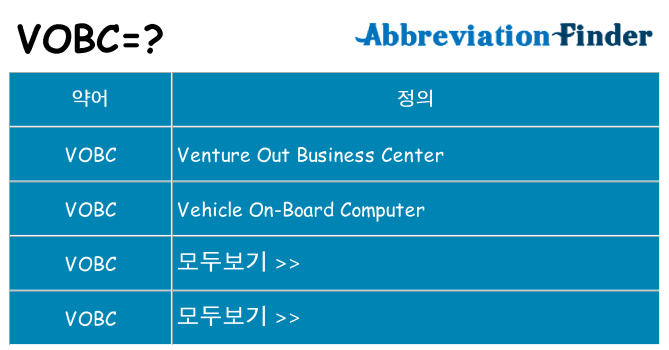 vobc 대 한 무엇을 서가