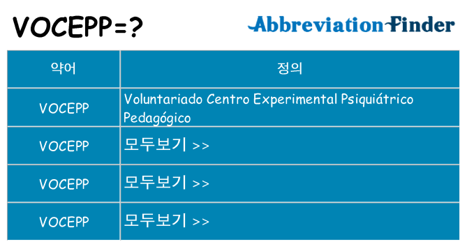 vocepp 대 한 무엇을 서가