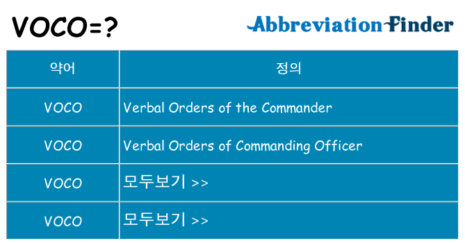 voco 대 한 무엇을 서가