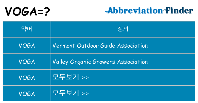 voga 대 한 무엇을 서가