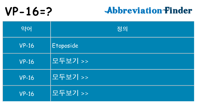 vp-16 대 한 무엇을 서가