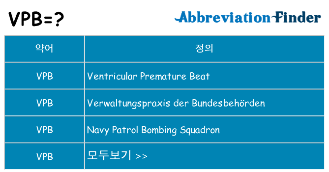 vpb 대 한 무엇을 서가