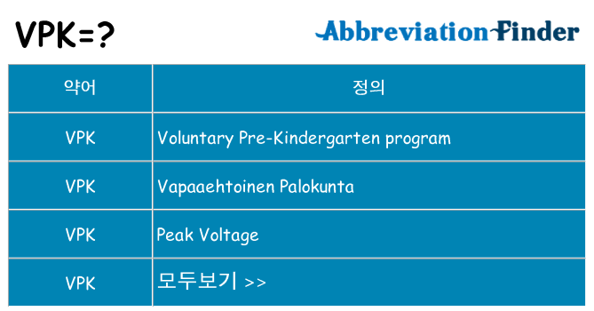 vpk 대 한 무엇을 서가