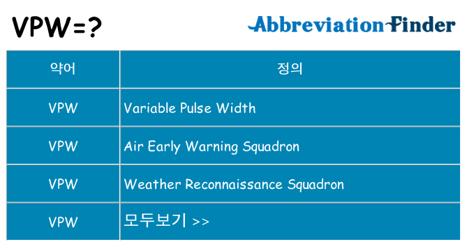 vpw 대 한 무엇을 서가