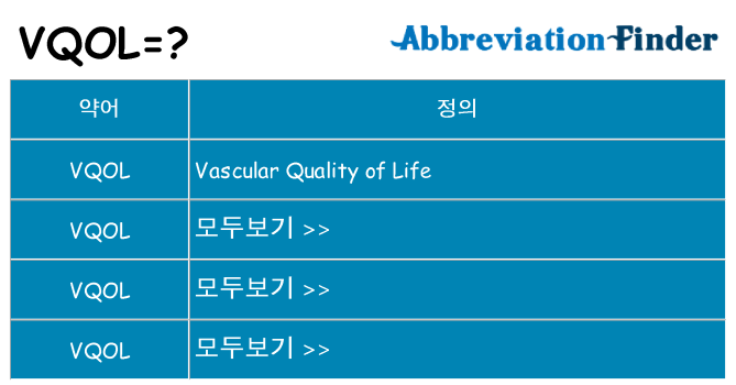 vqol 대 한 무엇을 서가