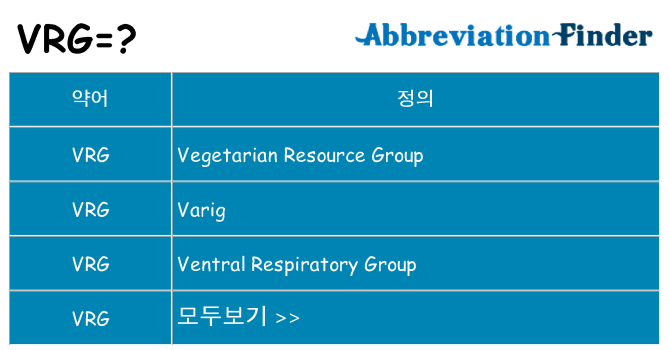 vrg 대 한 무엇을 서가
