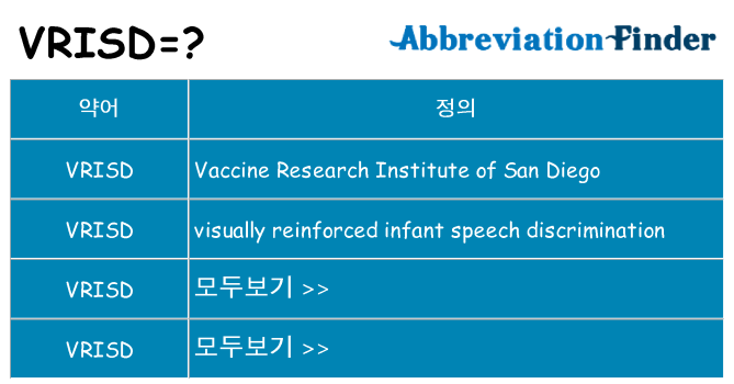 vrisd 대 한 무엇을 서가