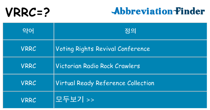 vrrc 대 한 무엇을 서가