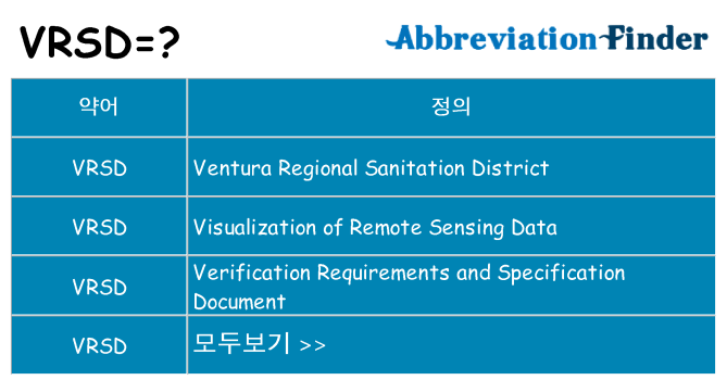 vrsd 대 한 무엇을 서가