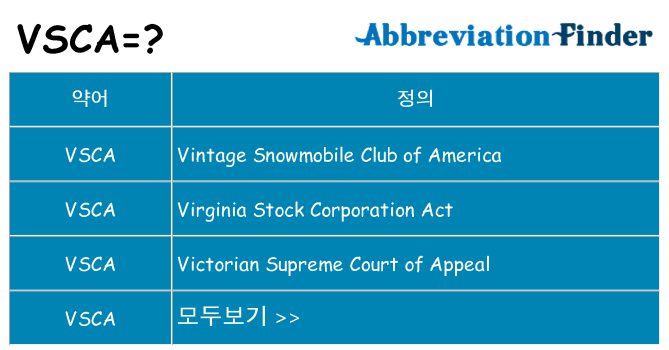 vsca 대 한 무엇을 서가