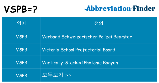 vspb 대 한 무엇을 서가